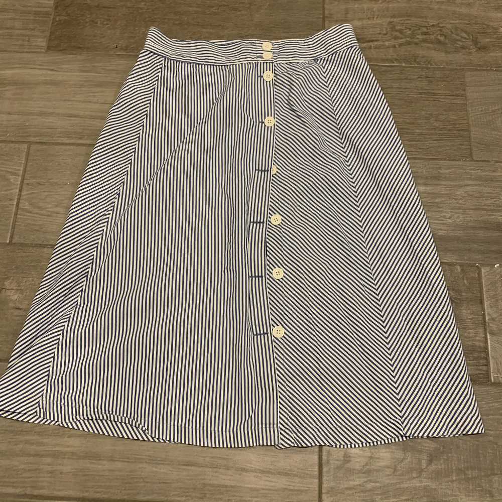 Light And Breezy Button Up Midi A-Line Skirt - image 1